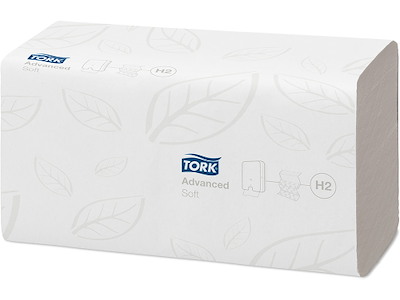 Håndklædeark, 2 lag, Z-fold, 3780 ark, Tork Advanced H2