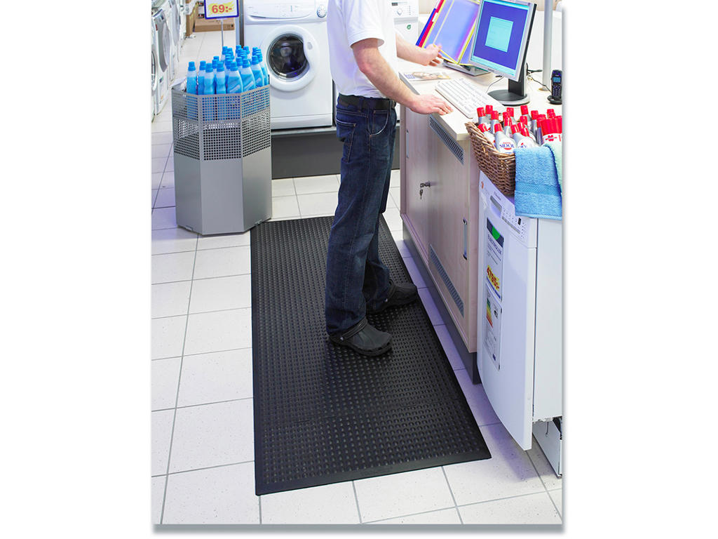 Arbejdsmåtte, 80x70 cm, Midtstykke, Sort, Matting Yoga Flex 