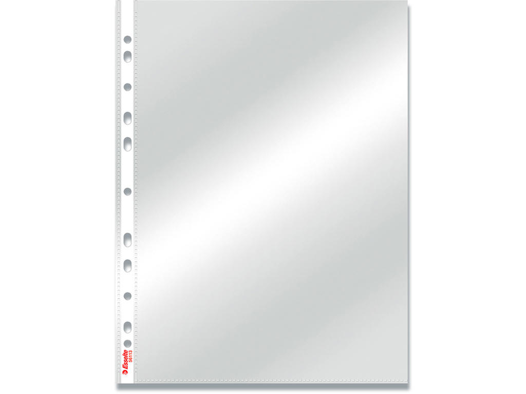 Plastlomme, A4, Åben top, 0.075 mm, 100 stk, Esselte 