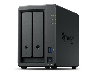 Synology DiskStation DS725+ NAS Ryzen Embedded R1600 4 GB DDR4 Sort