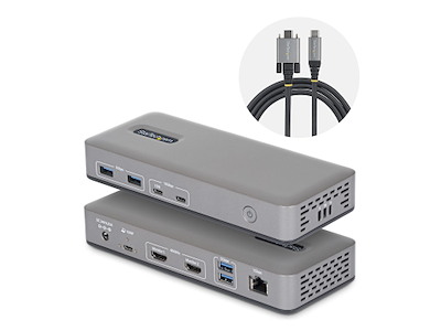 StarTech.com 196UE-USBC-DOCK dockingstation Ledningsført USB 3.2 Gen 2 (3.1 Gen 2) Type-C Grå
