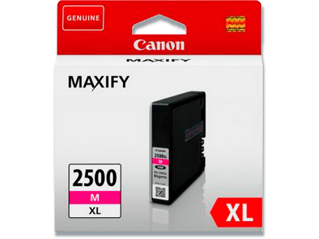 Blækpatron, 1 stk, 1.755 sider, Magenta-rød, Canon PGI-2500XLM