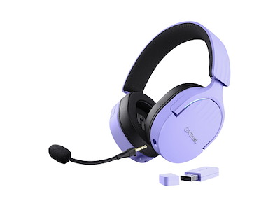 Trust GXT 491P FAYZO Headset Kabel & trådløs Spil USB Type-A Bluetooth Sort, Lilla