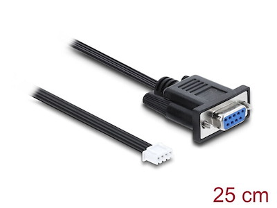 DeLOCK 91290 serielkabel Sort 0,25 m RS-232 JST-XHR-4P
