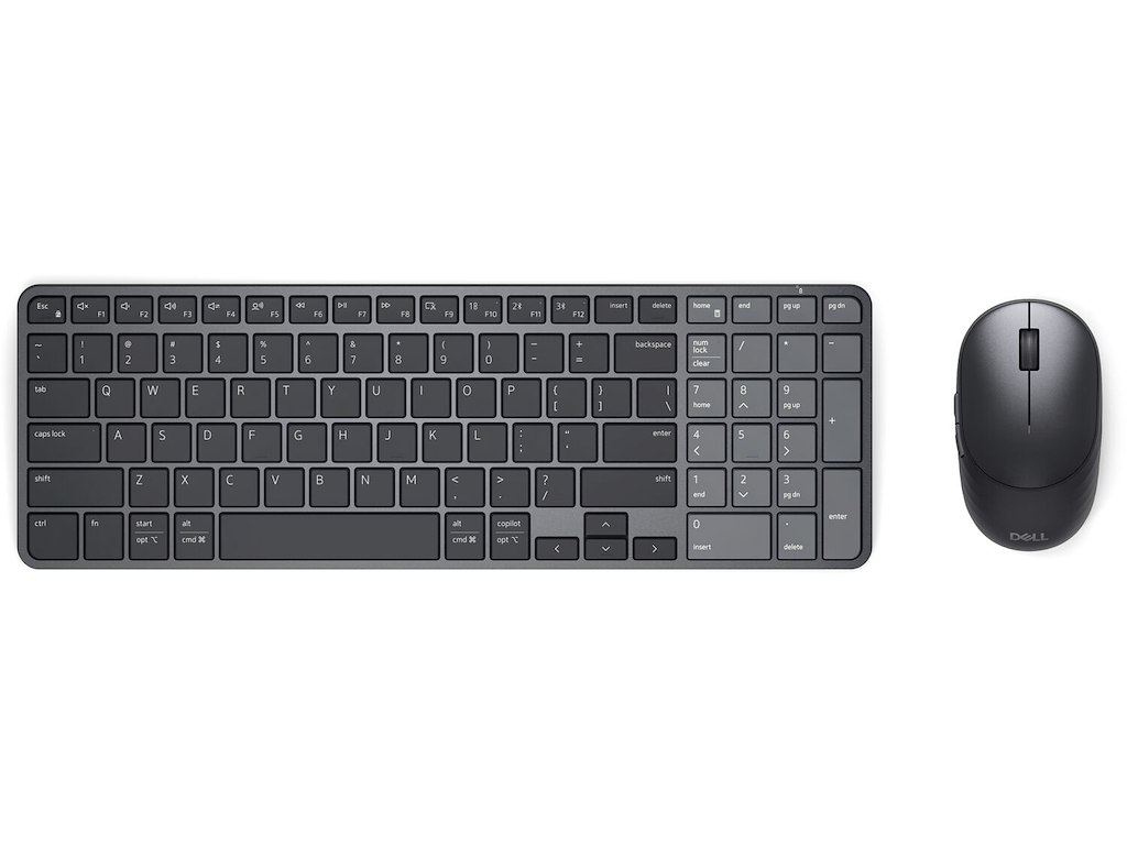 DELL Pro 7 KM746 tastatur Mus inkluderet Universel RF trådløs + Bluetooth QWERTY US International Grafit