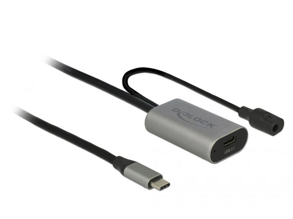 DeLOCK 85392 USB-kabel USB 3.2 Gen 1 (3.1 Gen 1) 5 m USB C Sort, Grå