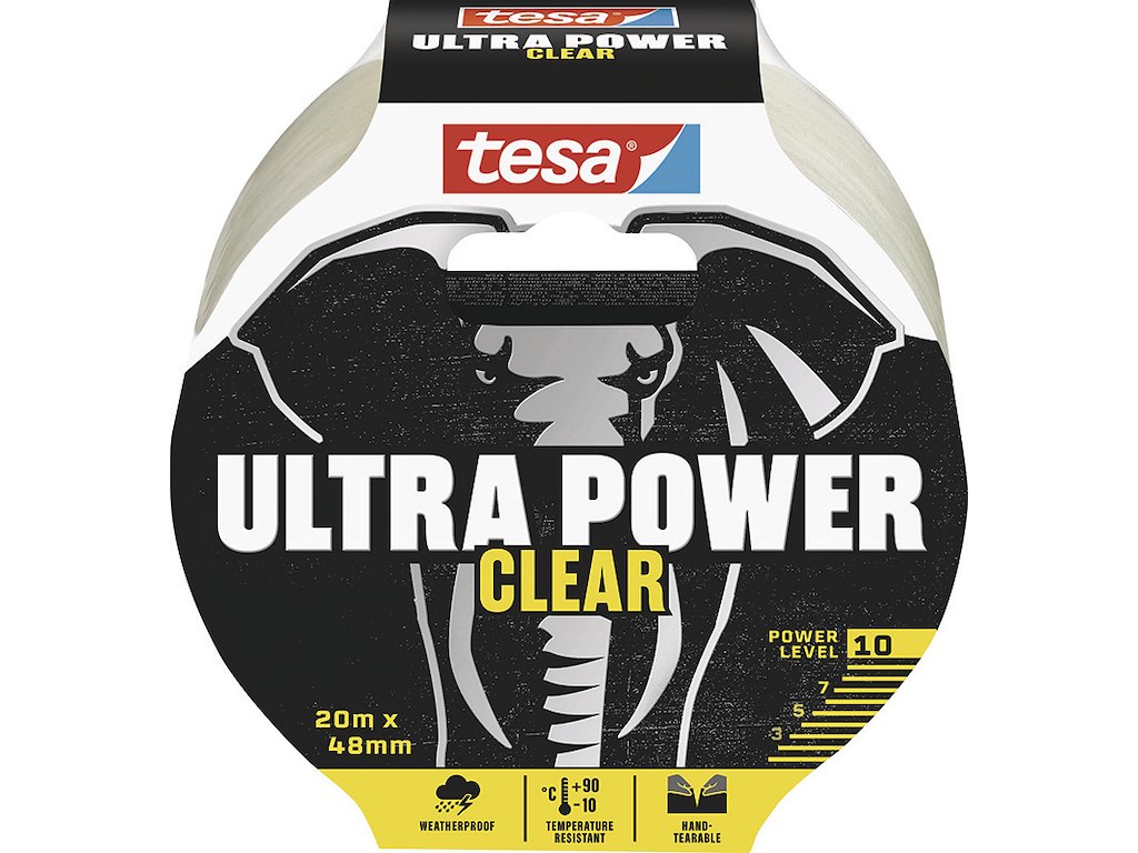 Tape - reparation, 48mm x 20m, Klar, 1 rulle, Tesa Ultra Power 56497