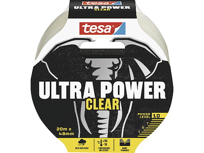 Tape - reparation, 48mm x 20m, Klar, 1 rulle, Tesa Ultra Power 56497