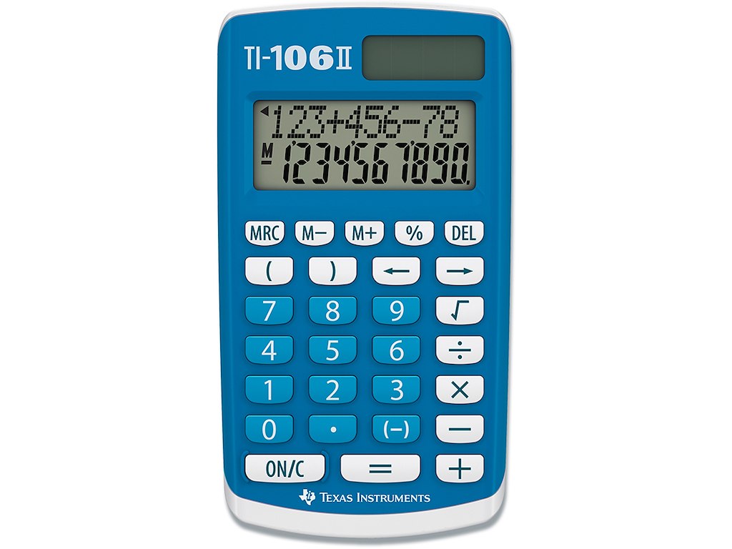 Regnemaskine, Junior, 8 cifre, Texas Instruments TI-106 II