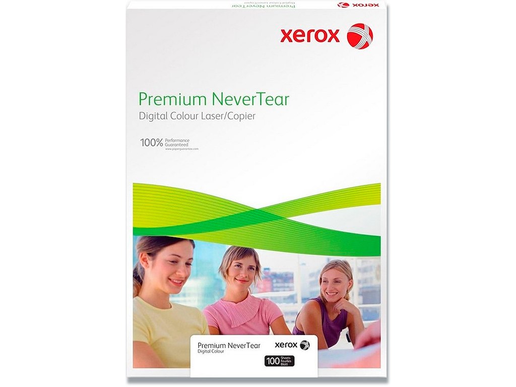 Kopipapir - hvidt, A4, 195 g/m², 100 ark/pakken, Xerox Premium NeverTear