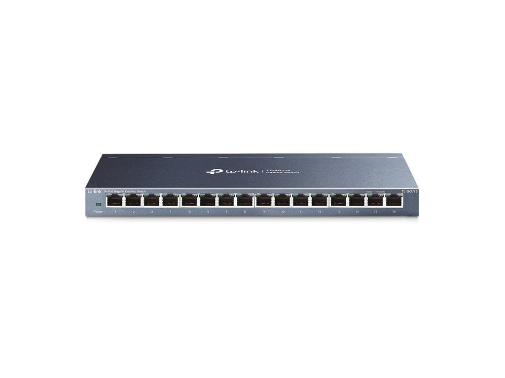 TP-Link TL-SG116 Ikke administreret Gigabit Ethernet (10/100/1000) Sort