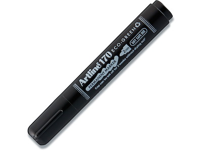 Marker, Rund spids, 2 mm, Sort, Artline ECO-GREEN 170