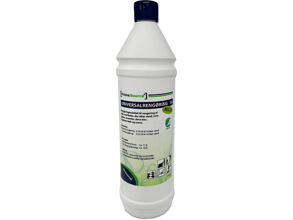 Universalrengøring, Uden parfume, Uden farve, 1 liter, Prime Source Mild 14