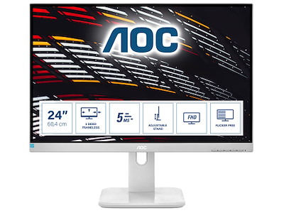 AOC P1 24P1/GR computerskærm 60,5 cm (23.8") 1920 x 1080 pixel Fuld HD LED Grå