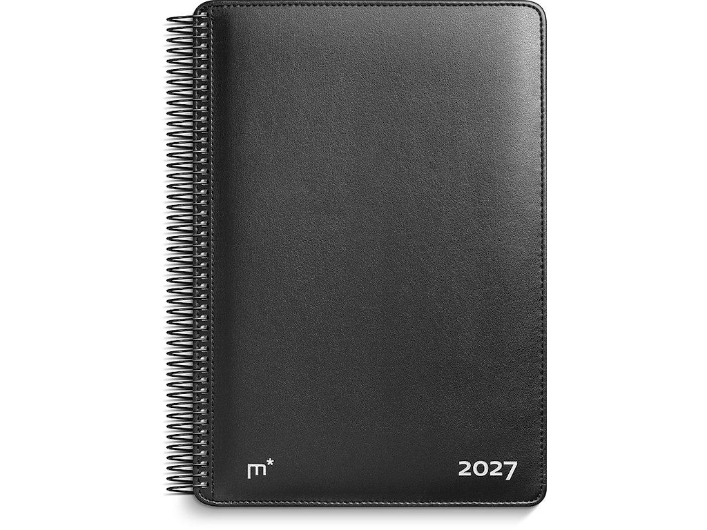 Kalender, 2027, Diplomat, 1 uge pr. opslag, Sort, Mayland