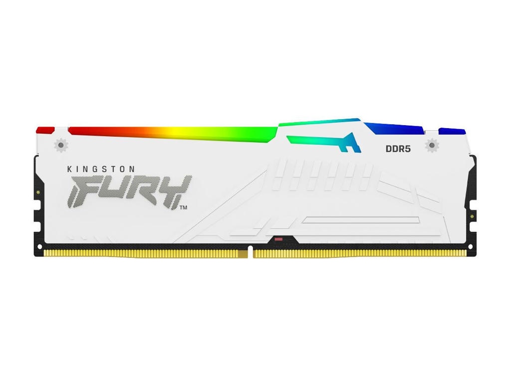 Kingston Technology FURY Beast 32 GB 6000 MT/s DDR5 CL40 DIMM (sæt med 2) White RGB XMP