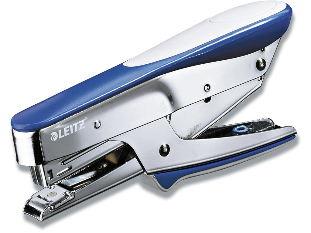 Hæftetang, 15 ark, Blå-stål, Klamme P2 og N0. 10, Leitz Top Loader 5545