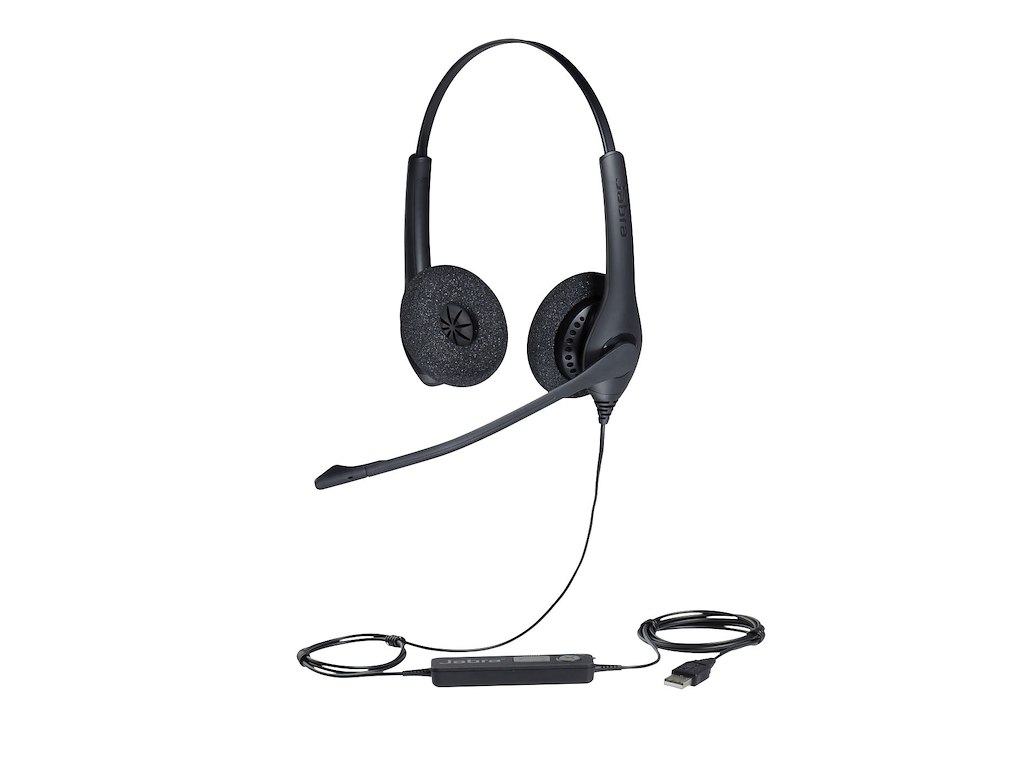 Jabra Biz 1500 Headset Ledningsført Kontor/Callcenter USB Type-A Bluetooth Sort