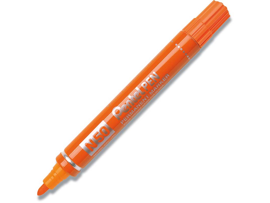 Marker, Rund spids, 2 mm, Orange, Pentel N50-FE