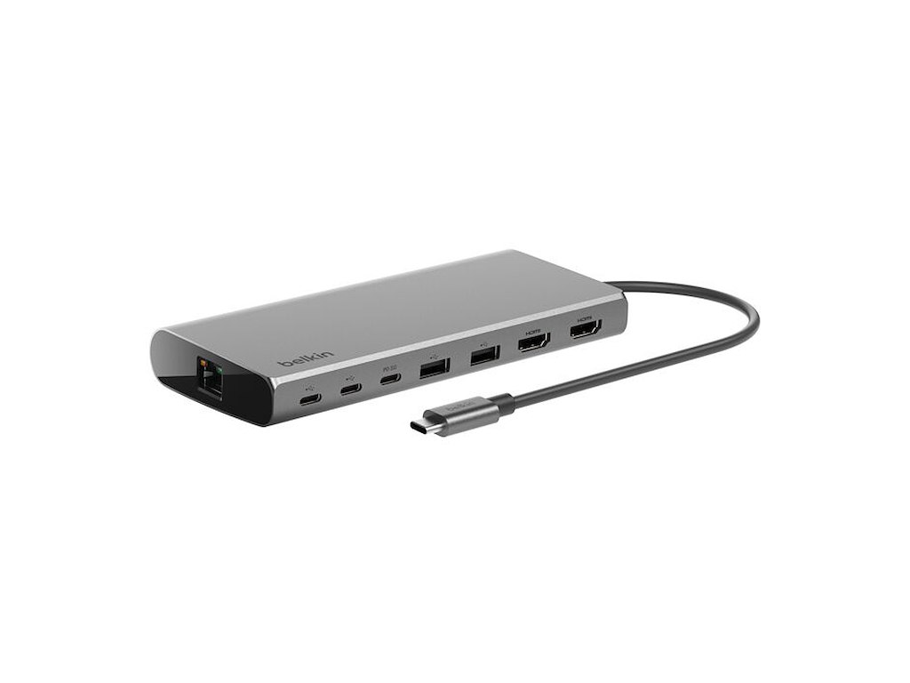 Belkin INC015BTSGY-CZ dockingstation Ledningsført USB 3.2 Gen 1 (3.1 Gen 1) Type-C Aluminium