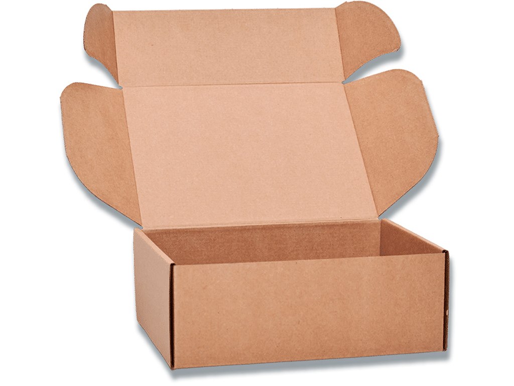 Forsendelsesæske, Brun, 215x160x80mm, Foldelukning
