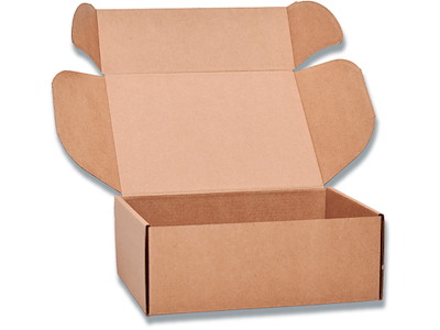 Forsendelsesæske, Brun, 215x160x80mm, Foldelukning