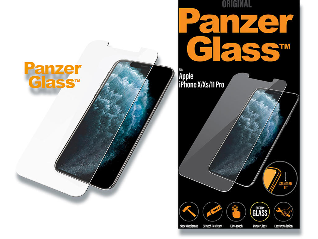 Skærmbeskyttelse, iPhone X/iPhone Xs/iPhone 11 Pro, Klar, 1 stk, PanzerGlass 