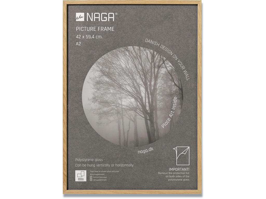 Fotoramme, 42x59.4 cm, Natur, Egetræ, Naga