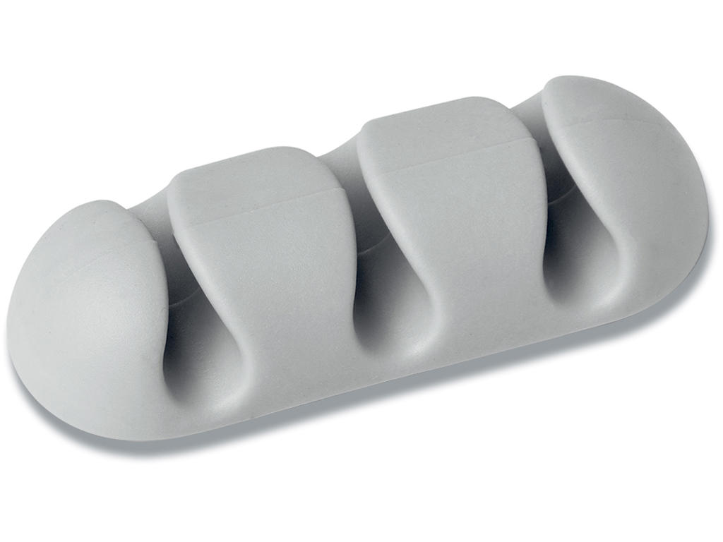 Kabelholder, Til 3 kabler op til Ø5mm, Grå, 2 stk, Durable CAVOLINE CLIP 3