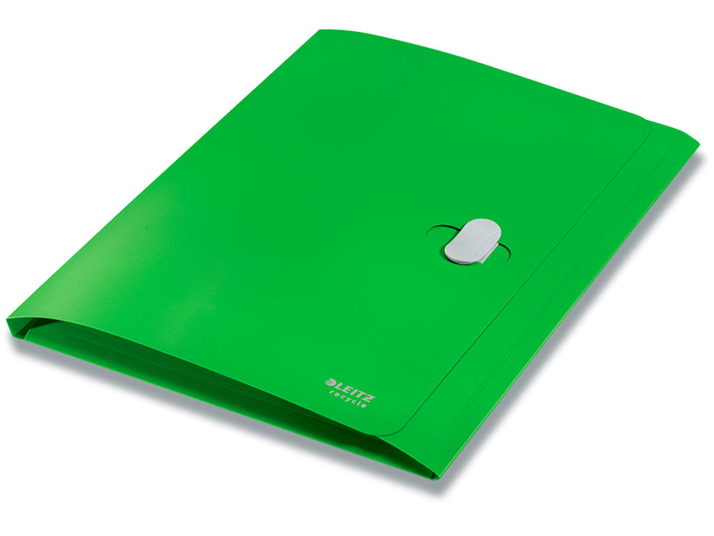 Samlemappe, 3 klapper, Drejeknap, Grøn, Leitz Recycle 