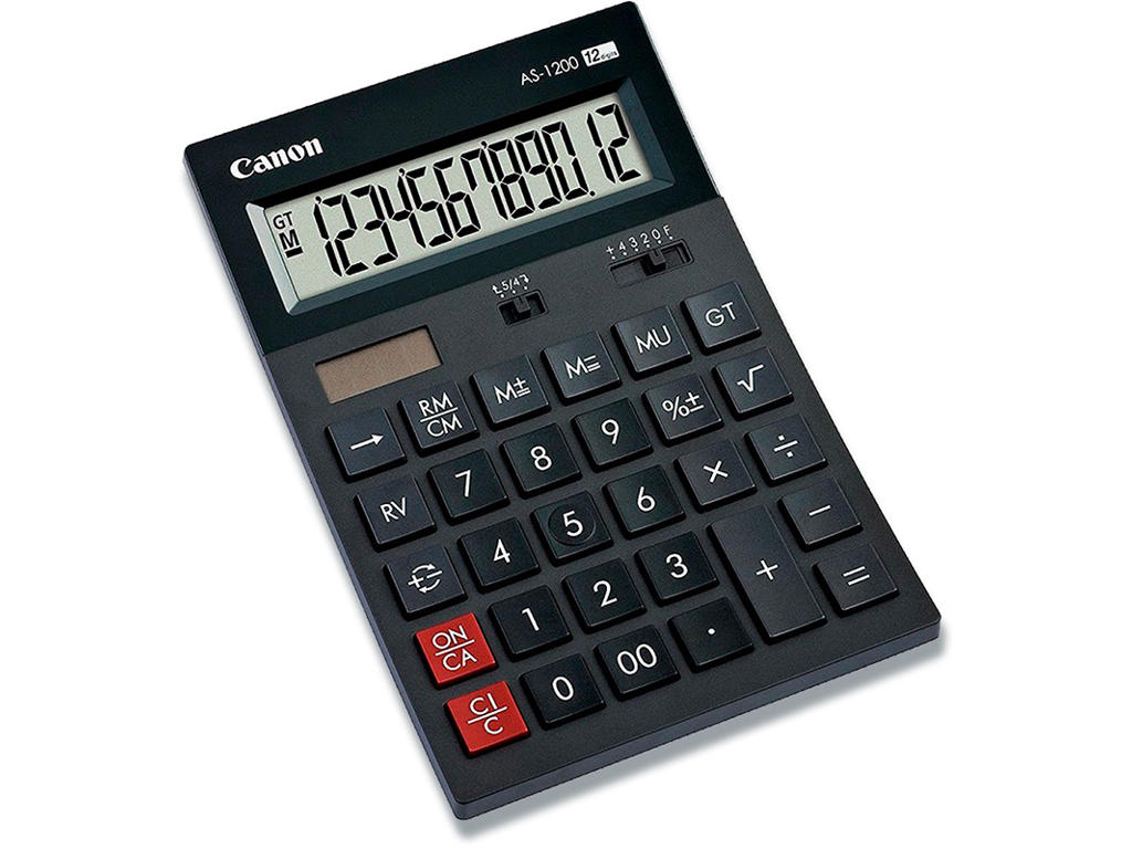 Regnemaskine, Standard, 12 cifre, Canon AS-1200