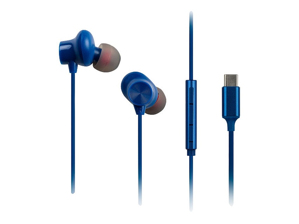 Panasonic RP-TCM225DEA hovedtelefoner/headset Ledningsført I ørerne Opkald/musik USB Type-C Blå