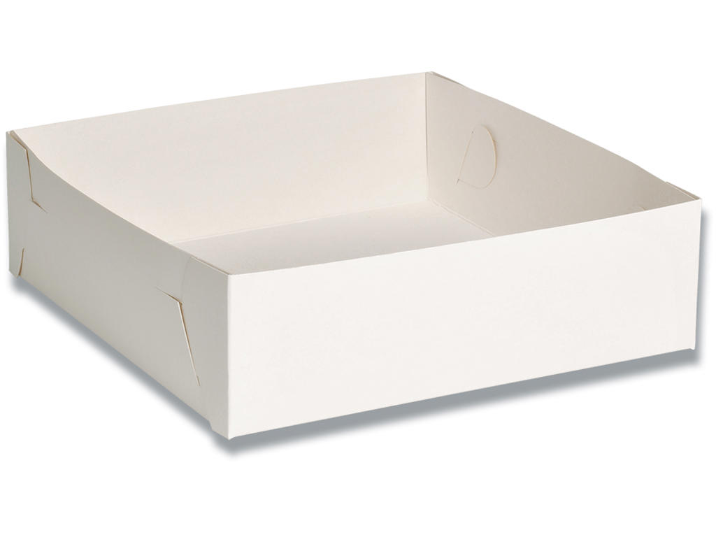Kageæske, Hvid, 150x150x45mm, 500 stk, Abena No. 1