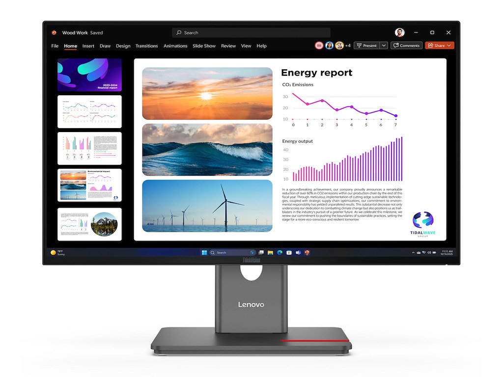 Lenovo ThinkVision P24Q-40 computerskærm 60,5 cm (23.8") 2560 x 1440 pixel Wide Quad HD LED Sort
