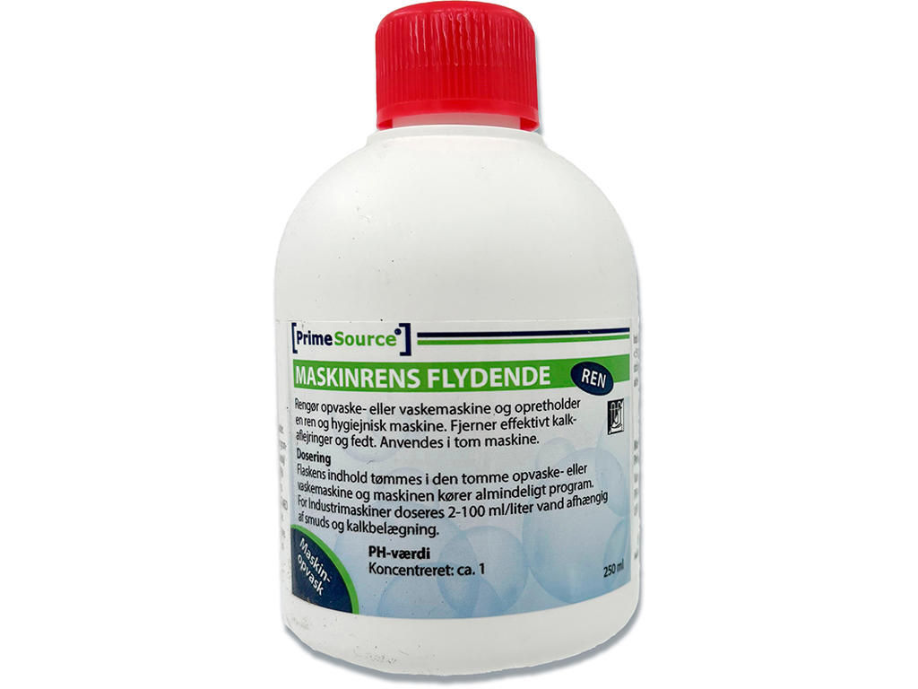 Maskinrens, Flydende, Til tom opvaskemaskine, 250 ml, 1 stk, Prime Source Ren