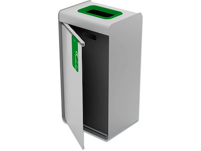 Affaldsspand, 55 liter, Grå-Grøn, Glas-Flasker, Durable DURASORT