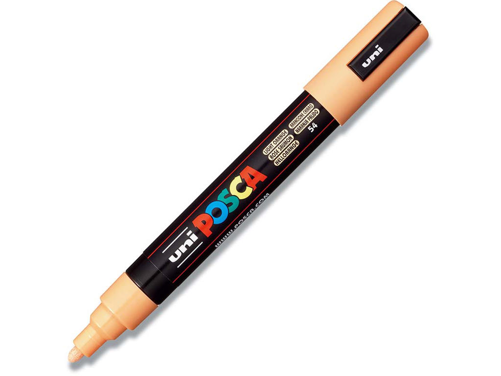 Paint marker, 1.8-2.5 mm, Lys orange, Rund spids, uni Posca PC-5M