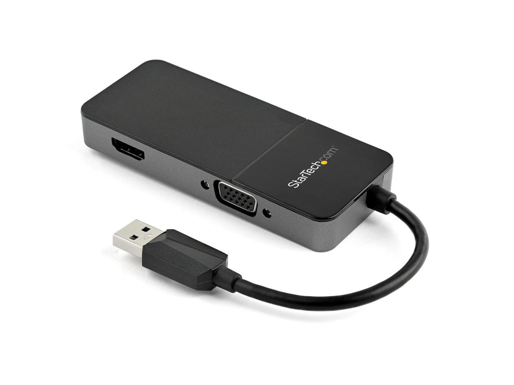 StarTech.com USB32HDVGA USB grafisk adapter 3840 x 2160 pixel Sort, Sølv