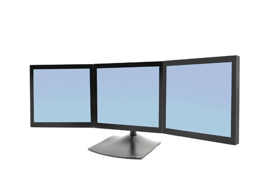Ergotron DS Series DS100 Triple Monitor Desk Stand 53,3 cm (21") Skrivebord Sort