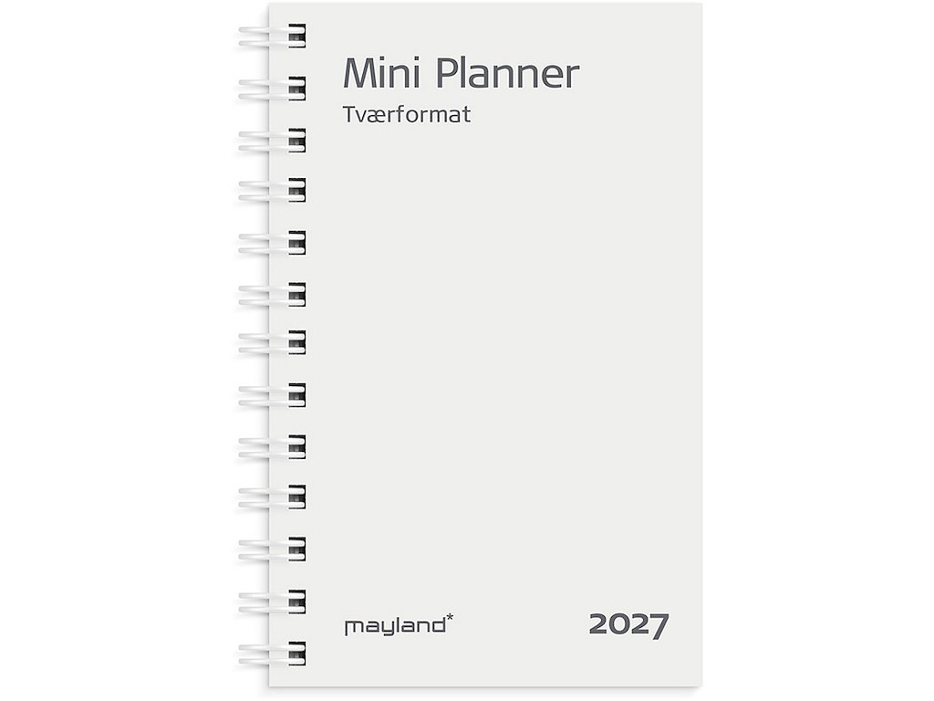 Planner, 2027, Mini, 1 uge pr. opslag, Refill, Mayland