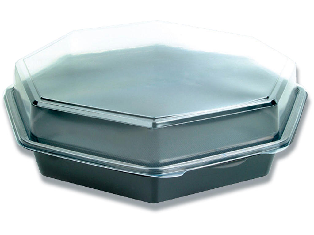 Multiboks, Med låg, 1-rum, 305x305x60 mm, PS, Sort-Klar, 75 stk, MultiLine Octaview