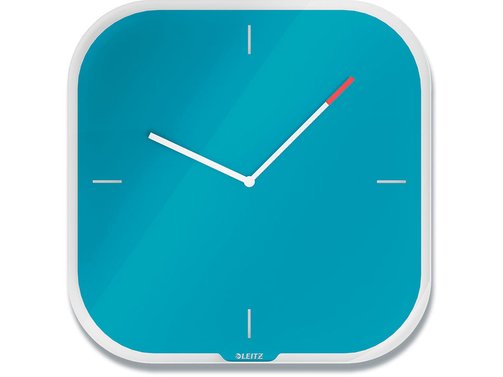 Vægur, 30x30 cm, Rolig blå, Ikke radiostyret, Leitz Cosy 