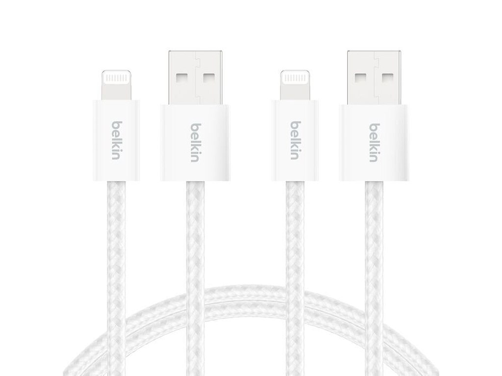 Belkin BoostCharge USB-kabel USB 2.0 USB A USB C/Lightning Hvid
