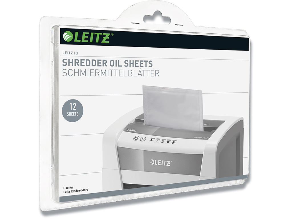 Makulatorolieark, 169x238mm, 12 ark, Kan bruges til alle makulatorer, Leitz IQ 