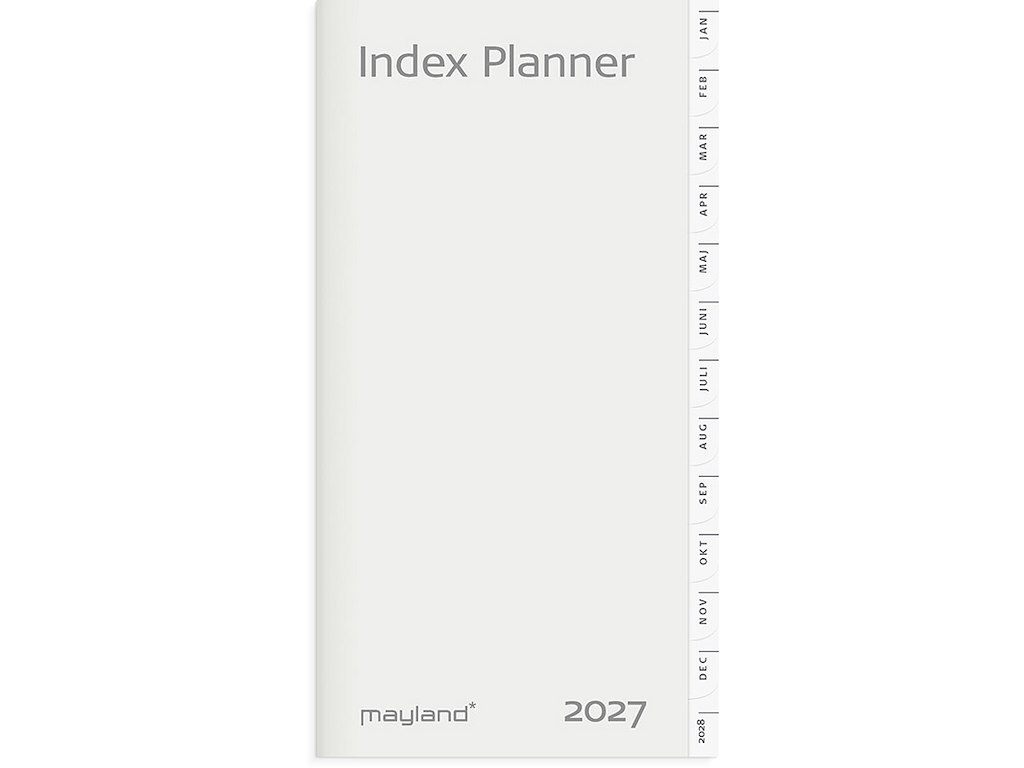 Planner, 2027, Index, 1 måned pr. opslag, Refill, Mayland