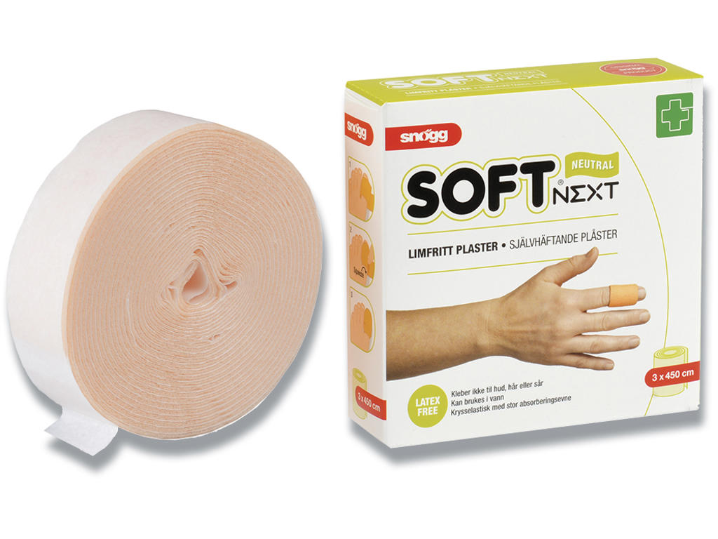 Plaster, Skum, 1 rulle, 30mm x 4.5m, Snøgg Soft Next Neutral