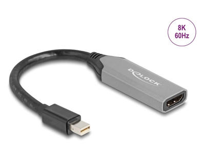 DeLOCK 64331 videokabel adapter 0,15 m Mini DisplayPort HDMI Sort, Grå