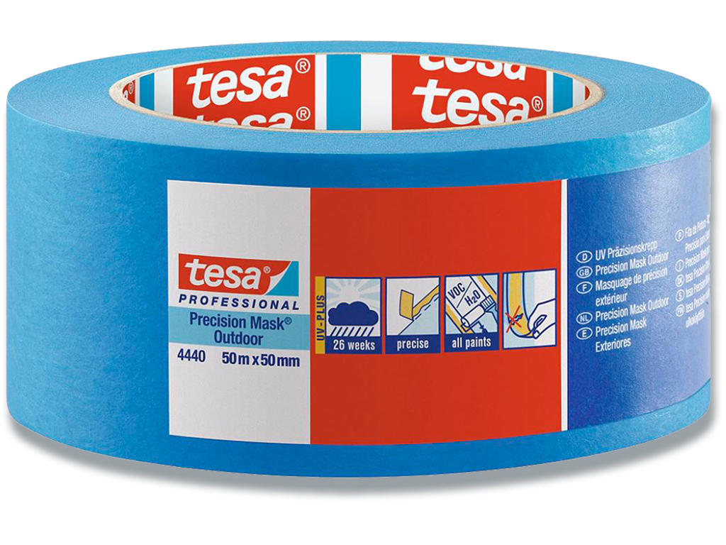 Tape - maler, Professionel, 50mm x 50m, Blå, 1 rulle, Tesa 4440