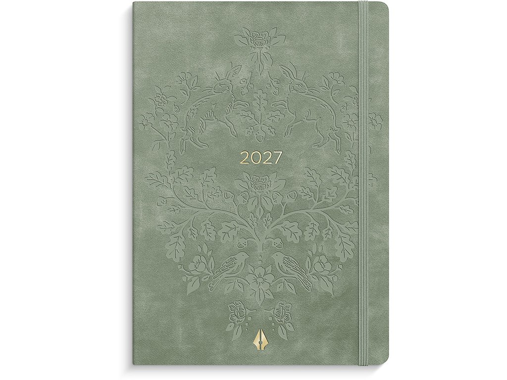 Kalender, 2027, A6 Forma Deluxe Tværformat, 1 uge pr. opslag, Grøn, Mayland