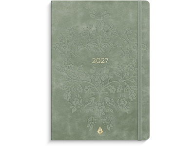 Kalender, 2027, A6 Forma Deluxe Tværformat, 1 uge pr. opslag, Grøn, Mayland